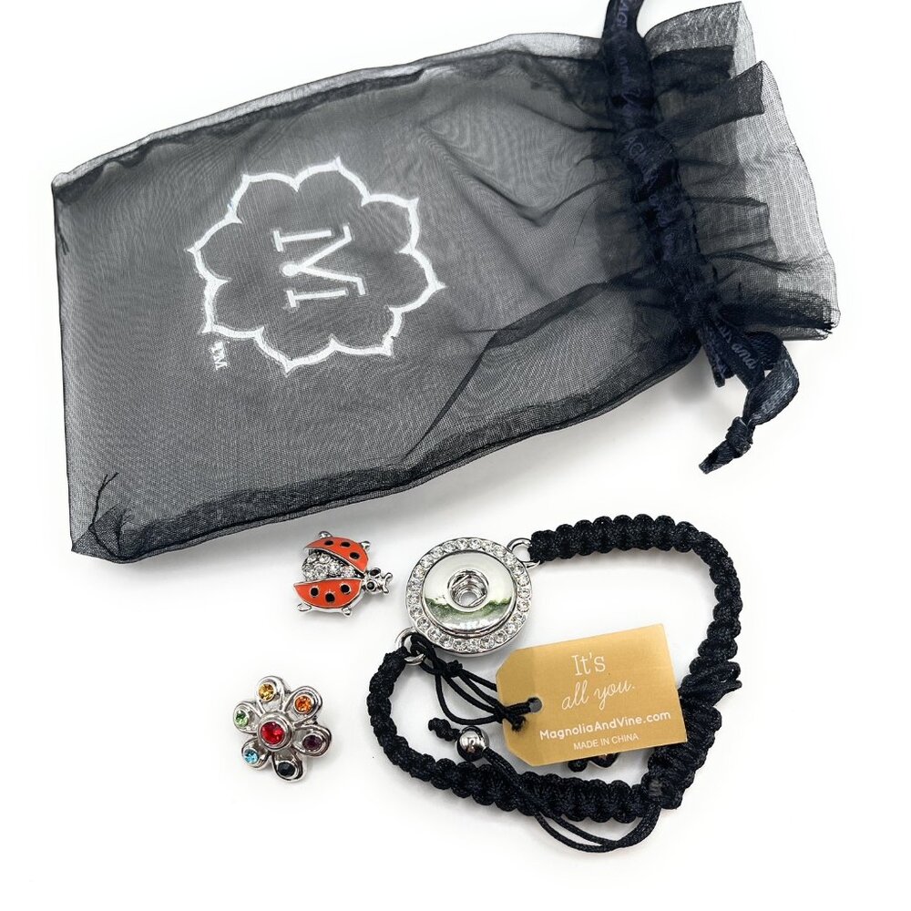 Magnolia and Vine Bracelet and snaps lot - 4135